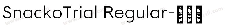 SnackoTrial Regular字体转换